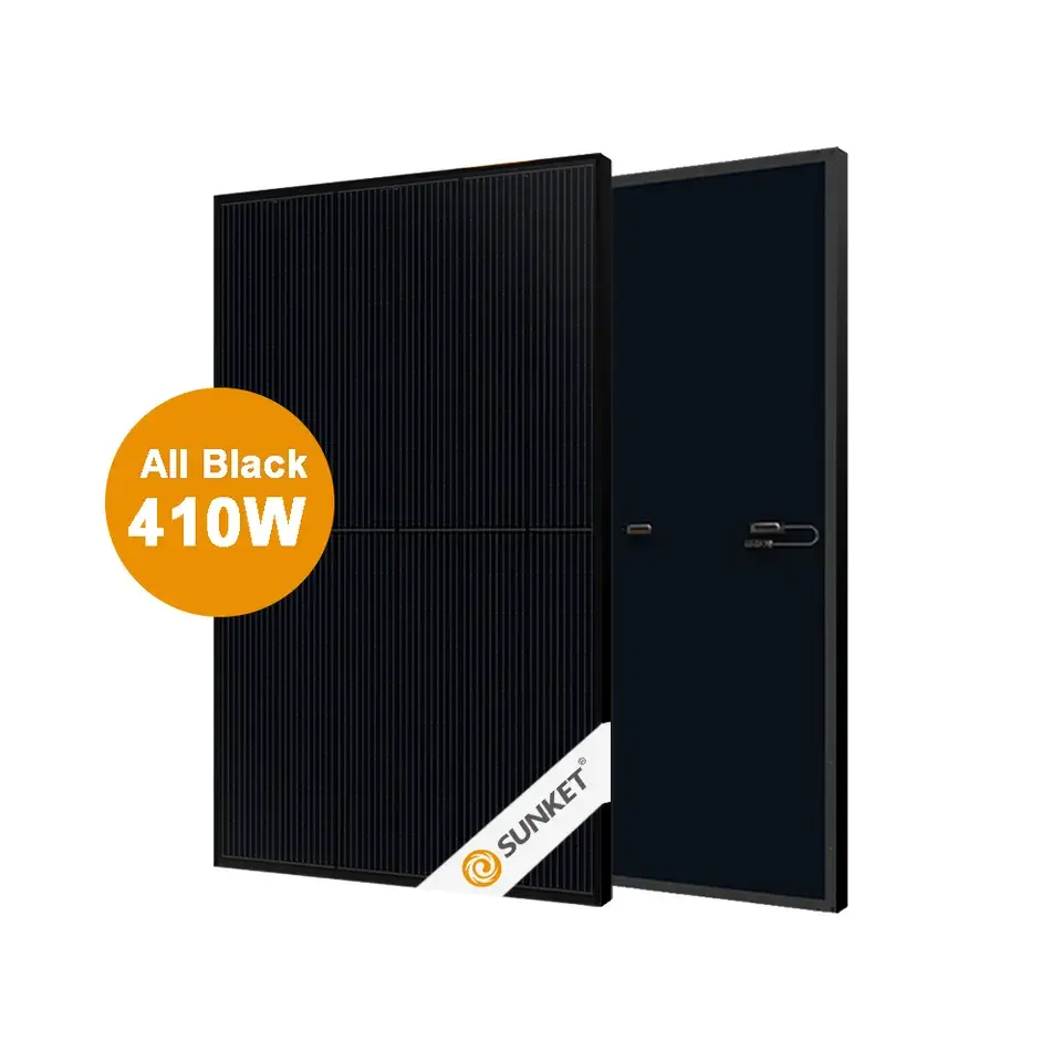 best selling Sun Monocrystalline solar roof panels410w 108cells 182mm china all black solar panel with CE RETIE TUV certificate