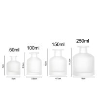 Bouteille en verre cylindrique vide de 50 ml, 100 ml, 250 ml, ambrée, noire, transparente, givrée, pour diffuseur de parfum à bâtonnets d'aromathérapie