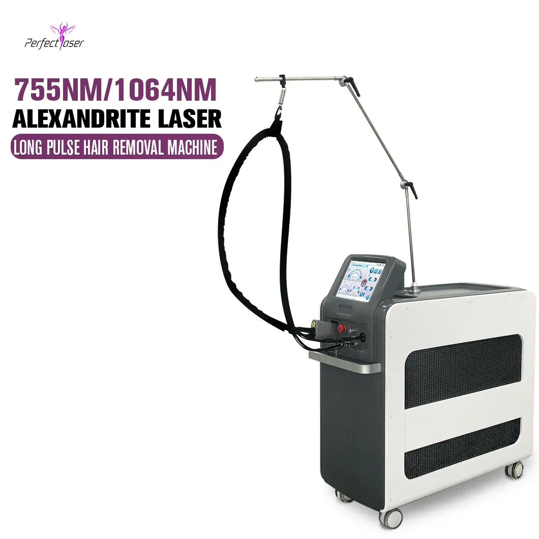 Máquina de depilação a laser de Alexandrite para cabelo, máquina de laser de pulso longo com grande potência e 4000 W, suave e profissional, com refrigeração, com marcação CE