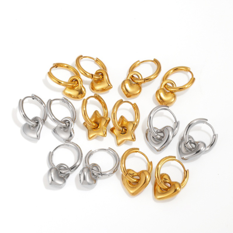 Fashion 18K Gold Plated Titanium Earrings