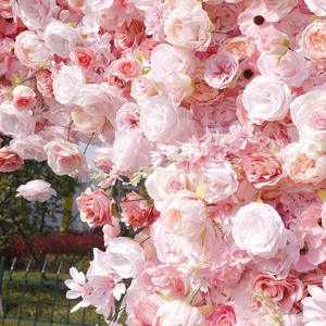 Versprochen Luxus Pink Rose Arch Frame Hochwertige künstliche Blumen arrangement für Hochzeit Hintergrund Valentinstag Geschenk - Product Image 5