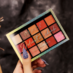 Paleta de sombra de ojos de plástico, paleta de sombra de ojos transparente, brillo de estrellas, mate, brillante, 15 colores, venta al por mayor - Product Image 5