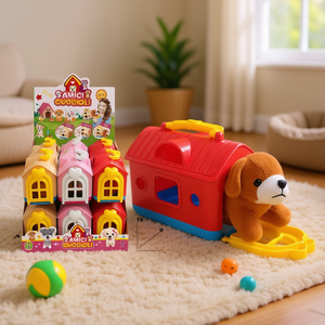 Casa para cachorros Friends House de 16x9x16 cm con juguete de peluche para perros - Product Image 3