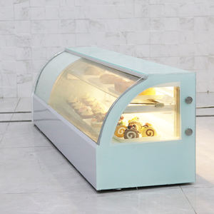 Réfrigérateur <span class=keywords><strong>de</strong></span> comptoir durable, vitrine en verre incurvé, table <span class=keywords><strong>de</strong></span> présentation, refroidisseur à sushis pour <span class=keywords><strong>bar</strong></span> à sushis, hôtel, banquet - Product Image 5