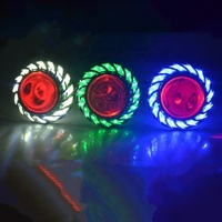 HYML 30W multi-couleur double Halo moto projecteur intégré lentille Halo anneau phare double faisceau LED ange diable œil lumière brouillard