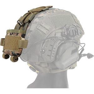 Casque tactique ClrfZebr avec casque audio 4-en-1, housse réglable VERT unisexe pour Airsoft, Cosplay, équipement militaire - Product Image 6