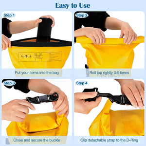 10L 20L <strong>Waterproof</strong> Floating Roll Top Sack Lightweight Backpack Storage <strong>Bag</strong> Dry <strong>Bag</strong> for Travel Boating Kayaking Surfing Swimming - Product Image 3