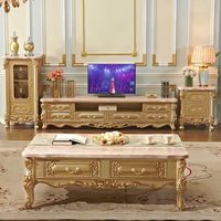 Table basse en marbre de style européen, meuble de maison moderne et simple, laqué avec rangement pour petits salons, meuble TV au sol