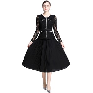 Vestido informal <span class=keywords><strong>de</strong></span> manga larga para mujer, corte holgado, color liso, vestido midi para el día a día, cómodo para primavera y <span class=keywords><strong>otoño</strong></span> - Product Image 3