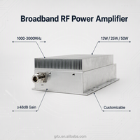 Module amplificateur de puissance RF large bande 1000-3000 MHz, gain 48 dB, 13 W, 25 W, 50 W, télécommande, résistant à l'eau, personnalisable pour le signal