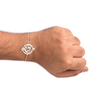 EK onkar & khanda Vòng đeo tay đạo <span class=keywords><strong>Sikh</strong></span> biểu tượng tôn giáo Vòng Đeo Tay Unisex đồ trang sức tinh thần Figaro chuỗi - Product Image 5