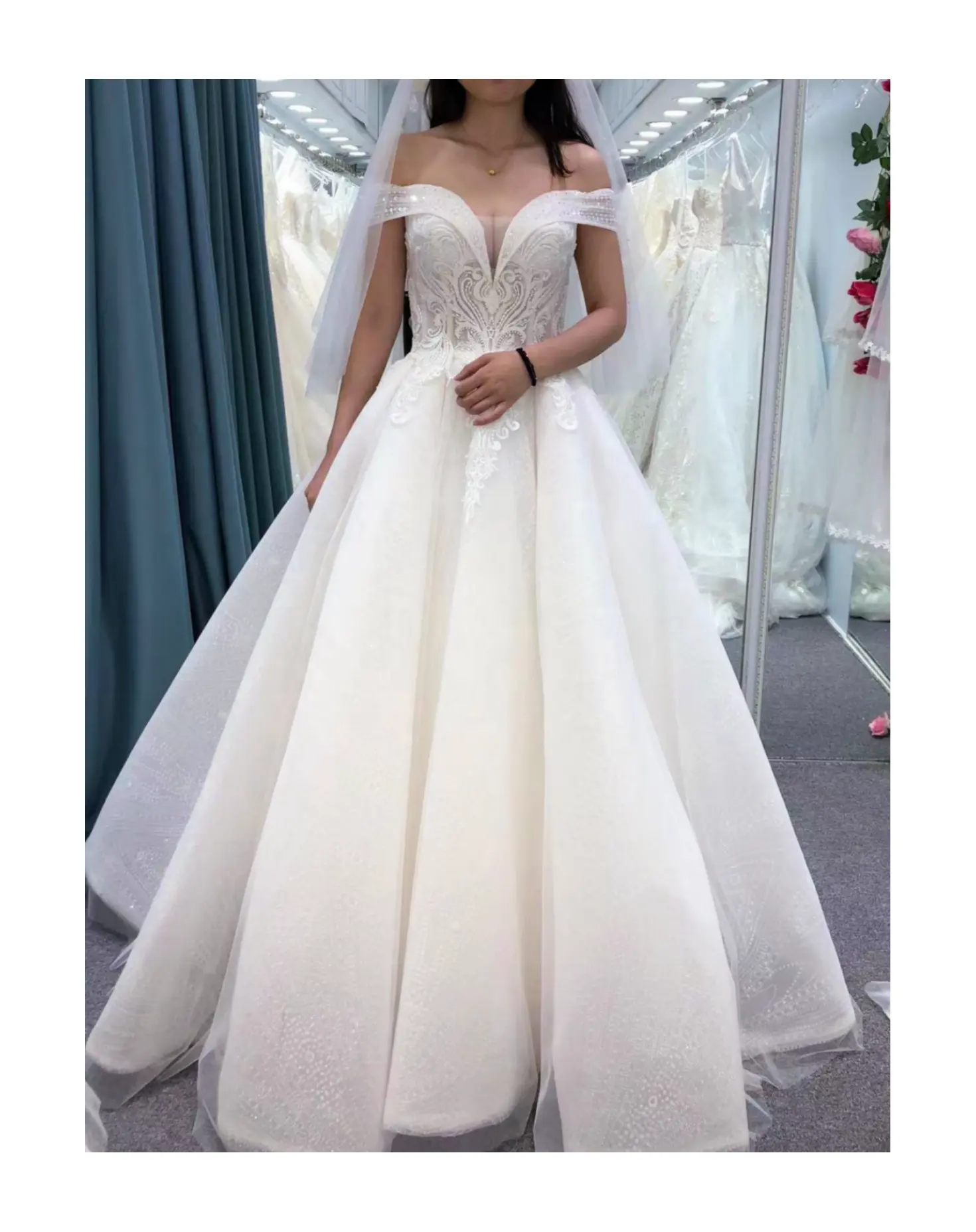 Gelin off-omuz ince 2023 toptan için düğün elbisesi yeni stil beyaz firar düğün elbisesi