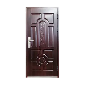 Современная стильная Поворотная стальная дверь входная дверь межкомнатные вращающиеся металлические входные двери