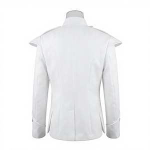 <b>White</b> Scottish Style Windbreaker Hussar <b>Jacket</b> Stand Collar Winter Outdoor Custom <b>Men</b> Formal Band Wear - Product Image 2