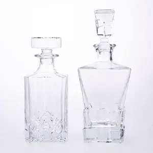 VISTA Wholesale Empty Liquor XO Glass Bottle Unique Shaped Brandy Spirits Super Flint 750ml Glass Bottles With Lids