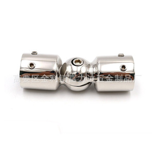 Conector de tubo redondo de acero inoxidable 304 Fulida de 90 y 135 grados, doble en T, con soporte de brida para vidrio - Product Image 3
