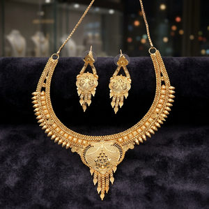 Chapado En Oro Bijoux de mariage traditionnels pour femmes Colliers Oro Laminado Micro-formé plaqué or en cuivre et laiton - Product Image 5