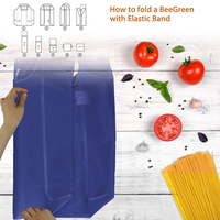 Vente en gros Sac de supermarché pliable en nylon réutilisable personnalisé Sac fourre-tout pliable en polyester écologique
