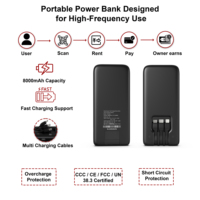 Batterie externe de partage Relink 8000 mAh à charge rapide 22,5 W pour station de location de téléphones portables