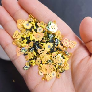 500g de Rebanadas Mixtas de Miel de Abeja y Oso, Chispas de Arcilla Polimérica para Manualidades de Uñas, Accesorios para Rellenar Slime DIY - Product Image 1