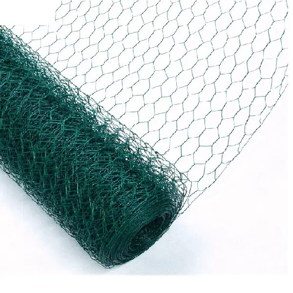 Hete Verkoop Pvc Gecoate Zeshoekige Mesh Kip Gaas 50M/Rol