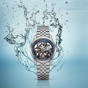 นาฬิกาข้อมืออัตโนมัติของผู้ชายหรูหราใหม่โลโก้กำหนดเอง5ATM แก้วแซฟไฟร์นาฬิกากันน้ำ - Product Image 3