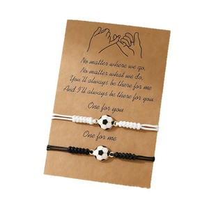 Lot de 2 bracelets <span class=keywords><strong>d</strong></span>'amitié football en promotion – Idéal pour les activités en couple, cadeau bijou - Product Image 5