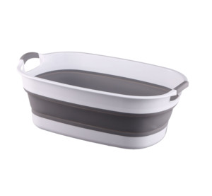 Panier à linge carré en plastique pliable et réutilisable avec poignée Organisateur de vêtements sales pour bébés Matériau PP - Product Image 1