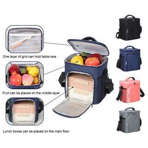 Lunch <b>Bag</b> with Hand-held Waterproof Portable Thermal Eco-friendly <b>Ice</b> <b>Pack</b> Insulation Large Capacity Custom Colors - Product Image 4