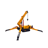Machines de levage Mini grue à chenilles Mobile Portable 3 tonnes grue sur chenilles araignée avec plate-forme aérienne Man Basket