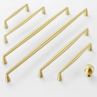 Poignées de meuble coniques en alliage de zinc noir mat et or, poignées de tiroir de cuisine, boutons assortis, quincaillerie de placard, vente en gros
