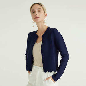 Cardigan en <span class=keywords><strong>laine</strong></span> <span class=keywords><strong>mérinos</strong></span> automne/hiver 2023 Cardigan court en tricot pour femmes pull Cardigans - Product Image 1