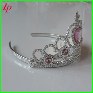 Tiara de Plástico con Forma de Corazón Rosa Congelado para Niños, Accesorio de Disfraz para Fiesta de Graduación LPT0007 - Product Image 2