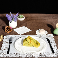 Napperons en papier dentelle ronds blancs jetables pour la décoration de gâteaux et de plats