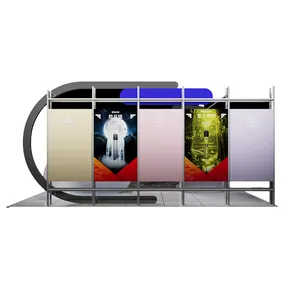Vitrina de cristal electrónica de diseño personalizado moderno, vitrina de productos electrónicos, quiosco de soporte para Centro Comercial