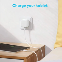 Adaptor pengisi daya USB A + C 35W, paket cepat QC3.0 USB C blok pengisi daya dinding ponsel untuk ponsel 16 15/14/13 colokan UK