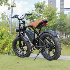 Sepeda Listrik Ban Tebal Grosir Pabrik 20 Inch Suspensi Penuh Sepeda Salju Olahraga Luar Ruangan Dropshipping OEM untuk Dewasa E-Bike - Product Image 5