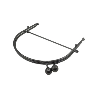 Tân Nguyên Phần Cứng Nhà Máy 15*14.5Cm Gunmetal Nửa Vòng Kim Loại Ví Khung Túi Khung - Product Image 1