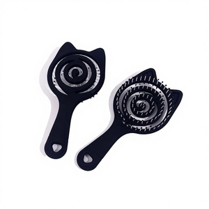 Cepillo de pelo con orejas de gato, diseño en espiral, ventilado, desenredante, masajeador, con cojín de aire, para niños y mujeres, antiestático, para cabello húmedo o seco, herramienta de peinado. - Product Image 1