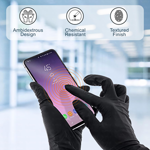 Gants en nitrile jetables de haute qualité, sans poudre, noirs, pour la cuisine, la sécurité alimentaire, le travail, gants en nitrile sans poudre - Product Image 3