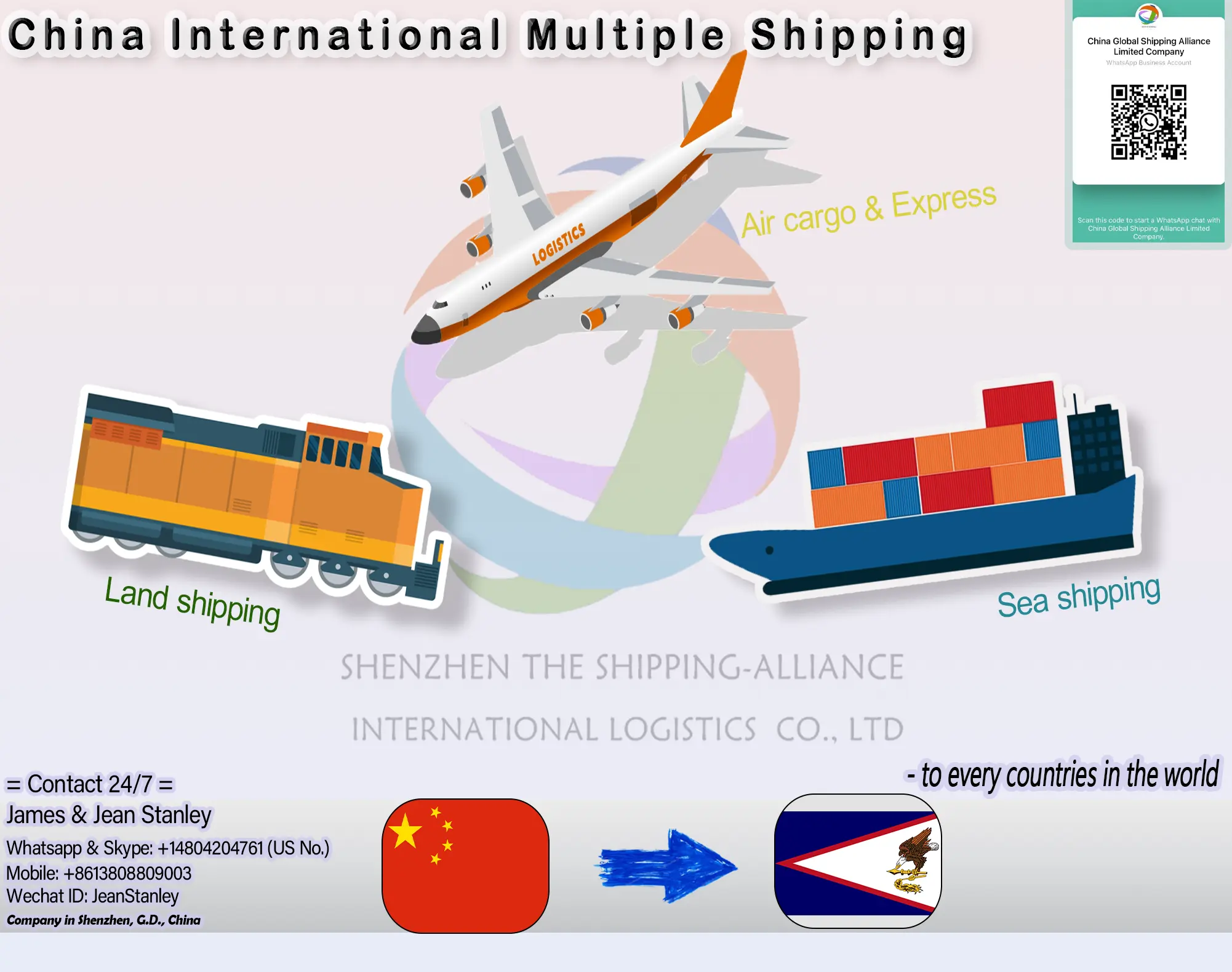 Envío marítimo/aéreo de China a república americana, envío desde Alemania, Aua, Fagatogo, Vailoatai, Malaeimi, Puapua, lauli', fagaalu