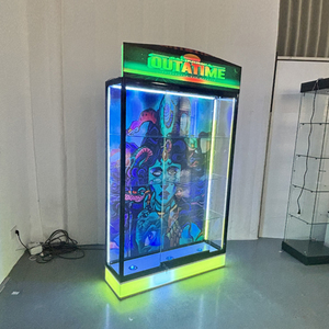Vitrine d'exposition en verre trempé avec éclairage LED RVB arc-en-ciel personnalisé <span class=keywords><strong>KEWAY</strong></span> pour magasin de tabac, armoire murale - Product Image 2