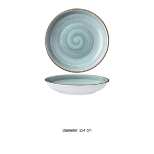 Assiette creuse Corona Artisan Azzurro décorée à la main 25,4 cm pour restaurants, hôtels, fournitures hôtelières, vaisselle en gros - Product Image 3