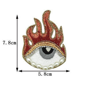 Handmade 3D đính cườm tim mắt các bản vá lỗi Phù Hiệu cho quần áo túi giày mũ trong nhiều phong cách Chất liệu PVC - Product Image 5