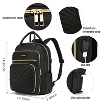 LOVEVOOK – grand sac à dos de voyage Oxford étanche, cartable USB personnalisé pour femmes 2022 17 pouces, sacs à dos pour ordinateur portable 15.6
