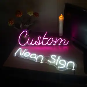 Hızlı teslimat esnek silikon parti zamanı sonsuza kadar ve her zaman özel Led mektup Neon burcu düğün dekorasyon için
