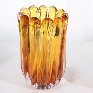 Hand Blown Glass <b>Bubble</b> Vase Modern Nordic Large Scalloped Flower Vessel Decorative Tabletop Centerpiece for <b>Wedding</b> Home Decor - Product Image 6