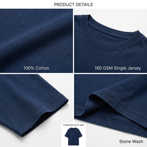 Camiseta de Manga Larga para Hombre, Talla Grande, 160 GSM, Algodón Lavado, Logotipo Personalizado, Venta al Por Mayor - Product Image 3