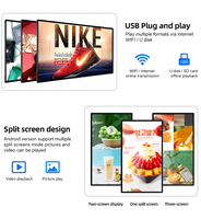 Pantalla Digital de Menú para Montar en la Pared, para Publicidad en Restaurantes, Reproductor Multimedia LCD para Interiores, WiFi, UHD, Android, Inteligente, Delgado