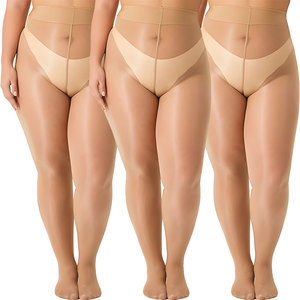 Collants brillants transparents pour femmes taille extra large, taille haute, incassables, 30D, collants brillants à l'huile - Product Image 2